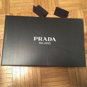 Prada box and cards 14”x9”x5.5”